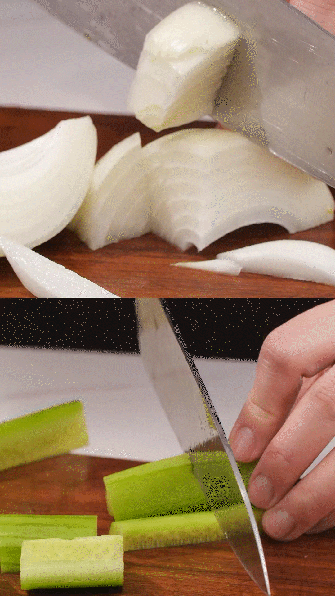 番茄、黃瓜、洋蔥切丁，用適量鹽殺水